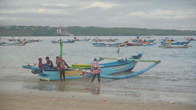 Badung, Bali, Indonesia - April 21, 2026: Balinese Fishermen