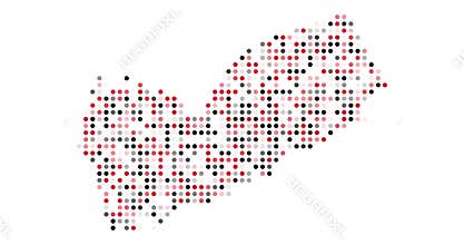 Dynamic circle motion builds Yemen conceptual abstract outline