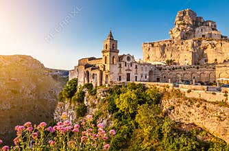 Ancient town of Matera at sunrise, Basilicata, Italy