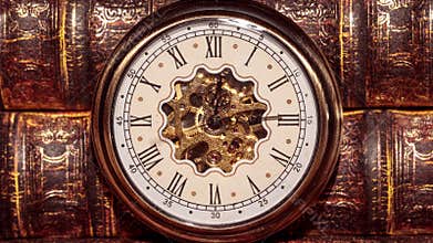 Close up on vintage clock