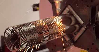 CNC Laser cutting of metal, modern industrial technology