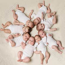Babies on a light background