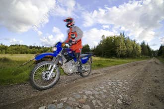 Speeding motorbike