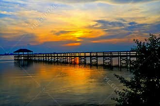 Blue Sunset Silhouette