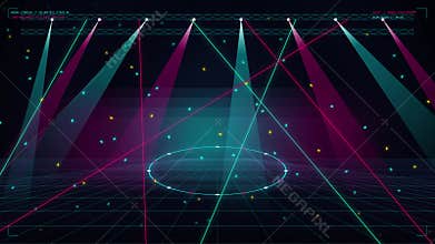 Bright Volumetric Light Beams in a Digital Arena