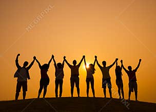 Friendship People Togetherness Happiness Outdoors Concept
