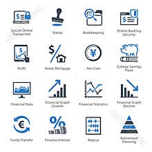 Personal & Business Finance Icons Set 3 - Blue Series