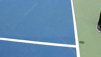 Checking mark on hard surface