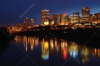 Night scene of edmonton