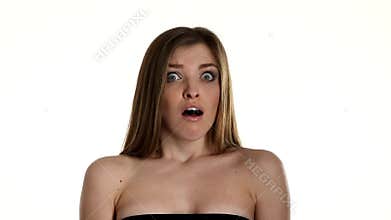 Woman different facial expressions