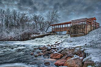 Dam in the winter