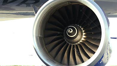 Working side engine of a plane