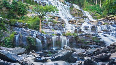 MAEYA Waterfall Famous Cascade Of Chiang Mai, Thailand