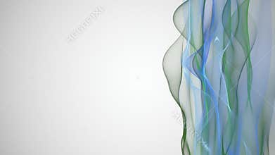 Fantastic eco animation with wave object in motion, loop HD 1080p