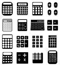 Calculator icons set