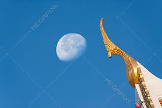 Gable apex with moon