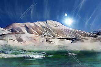 Magic winter mountain