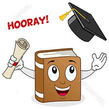 Book Character with Graduation Hat