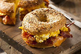 Hearty Breakfast Sandwich on a Bagel
