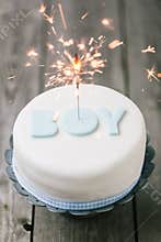 Celebration cake for a baby