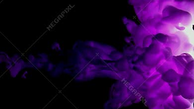 Colorful Paint Ink Drops Splash in Underwater in Water Pool