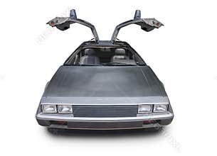 1980s Delorean on white