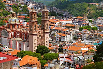 Aerial view of the city of taxco, in Guerrero IX