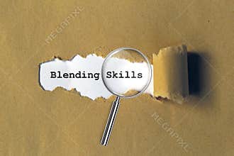 blending skills on brown paper