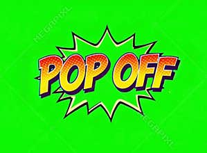Pop Off Pink and Yellow Energy Burst Text Overlay for Influencer Vlogs on Green Screen