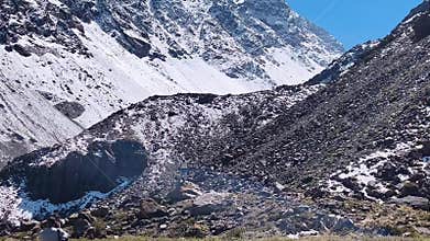 Snowy mountains in the Andes