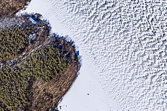 Early Spring Snow - View of Wangtan Square, Jingyuetan National Forest Park, Changchun, China