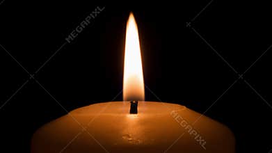 Blowing off candle in the dark