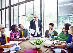 Diverse Casual Business People in a Meeting