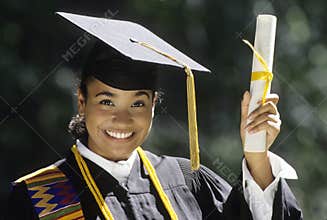 Young woman graduating