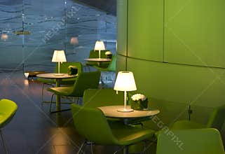 Interior of a fashionable cafe