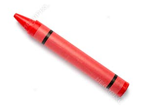 Red Wax Crayon on White