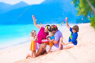Birthday party at a beach
