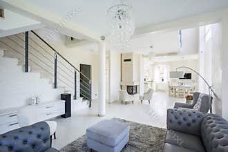 Spacious interior of modern house