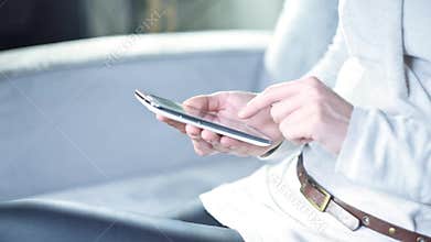 Woman using her smartphone