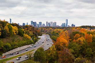 Cars on the Don Valley Highway