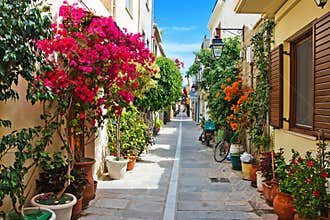 A narrow street in Rethymnon