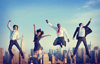 Business People Success Achievement City Concept