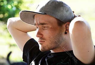 Young modern man depressed,stressed & under pressure
