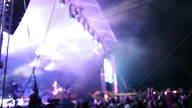 Crowds at open air rock festival