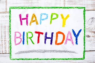 Drawing: happy birthday card