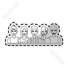 group of atractive men and women icon image