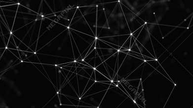 Plexus of abstract lines, triangles and dots. Loop animations.