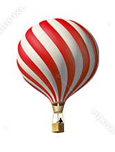 Red hot air balloon