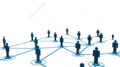 Network growing loop 3d animation