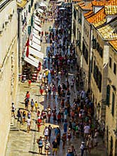 Tourists in Dubrovnik, Croatia